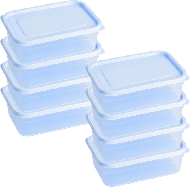 말랑핏 휘어지는 냉동실 정리용기 600ml, 8개, 단품