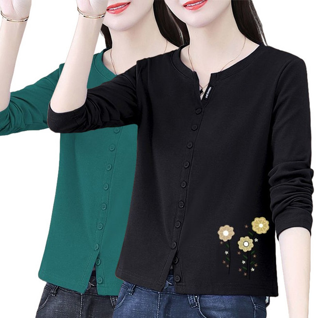 1+1 여성가디건 코트 바람막이 점퍼 면티 VFB1312 48