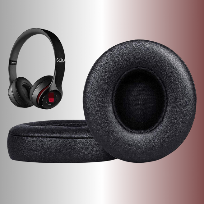 프리미엄 교체용 이어패드 Beats Solo2 3 Wireless Wireless Solo 2 이어패드와 호환 젤 아이스 느낌 이어패드 더욱 편안한 착용감을 위한 두께 증가, 블랙, 1개