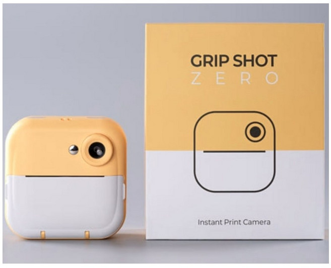 그립샷제로 키즈 토이 디지털 필름 카메라 생일 선물 어린이 장난감, 그립샷제로-옐로우