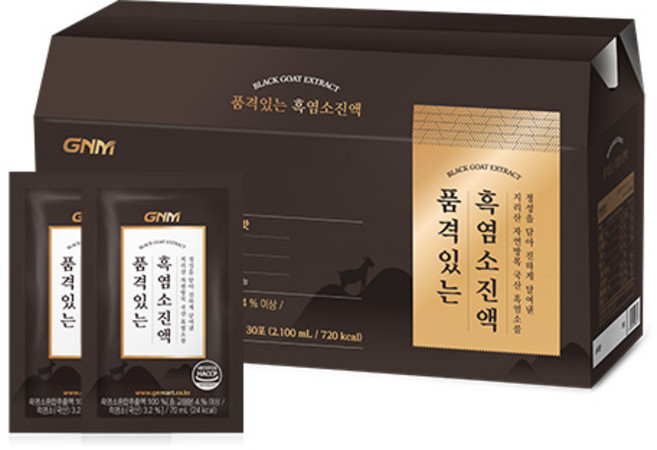 GNM 품격있는 흑염소진액 / 지리산 자연방목 국산 흑염소즙, 30개, 70ml