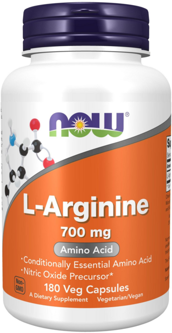 NOW Foods 左旋精胺酸植物膠囊 700mg, 180顆, 1罐
