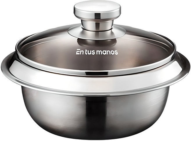 엔뚜마노 통3중 IH스텐 가마솥, 18cm, 혼합색상, 1개