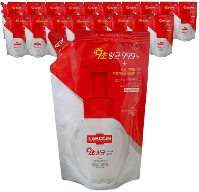 랩신 V3 토탈 포밍 핸드워시 리필, 200ml, 19개