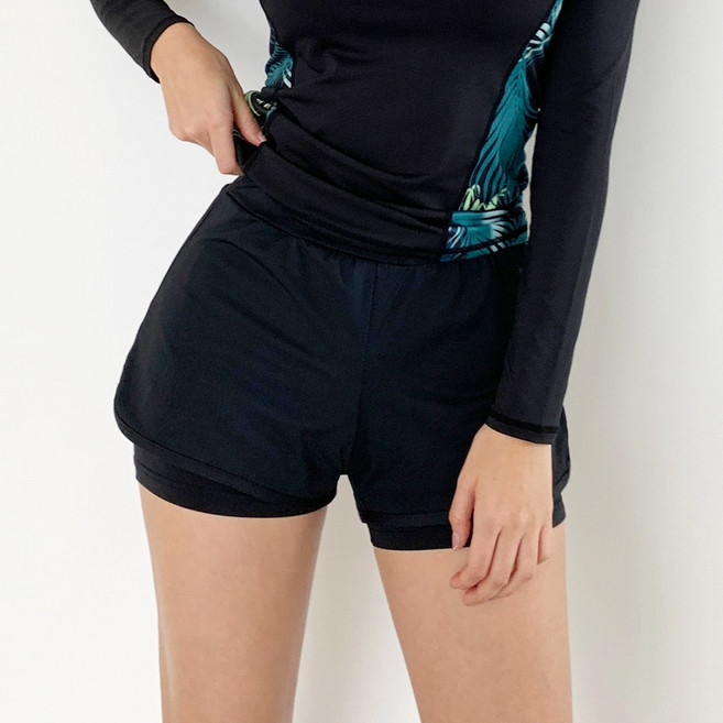 토마토팩토리 [자체제작속바지] 몽드 밴딩 래쉬가드 팬츠 반바지 수영복(3color), 66, 형광그린(501)