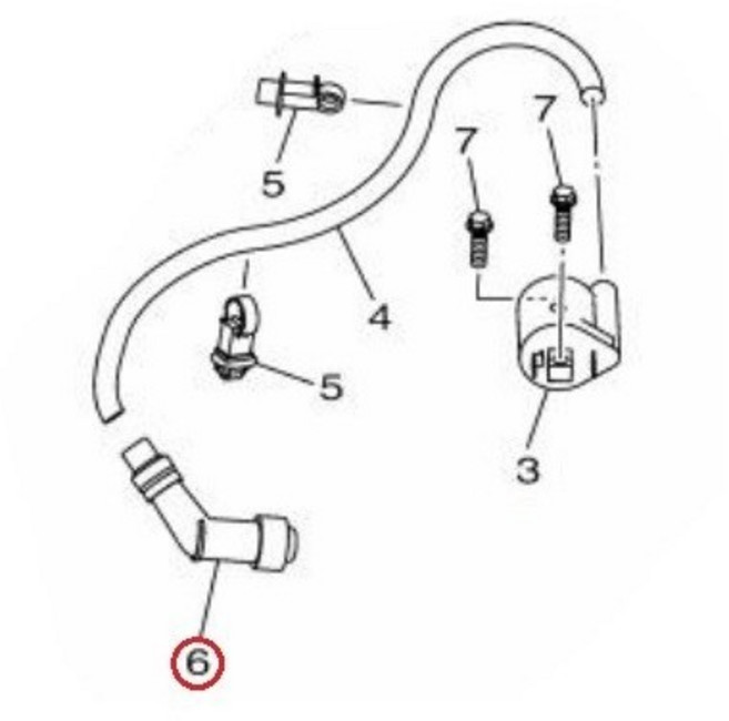 야마하 NMAX 플러그 캡 BK6/2DP-H2370-00 엔맥스125, 2021- BK6-H2370-00, 1개