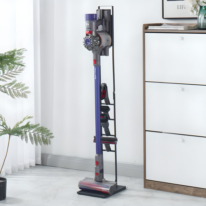 다이슨 무선 청소기 받침대 스탠드 거치대 전용 V6 V7 V8 V10 V11 V12 V15 전기종 호환 가능 다용도, 블랙 1개