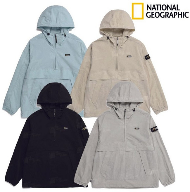 내셔널지오그래픽 남여공용 디머 우븐 TRAINING SET HOODY ANORAK N231UFT040 JUY298 AIB236