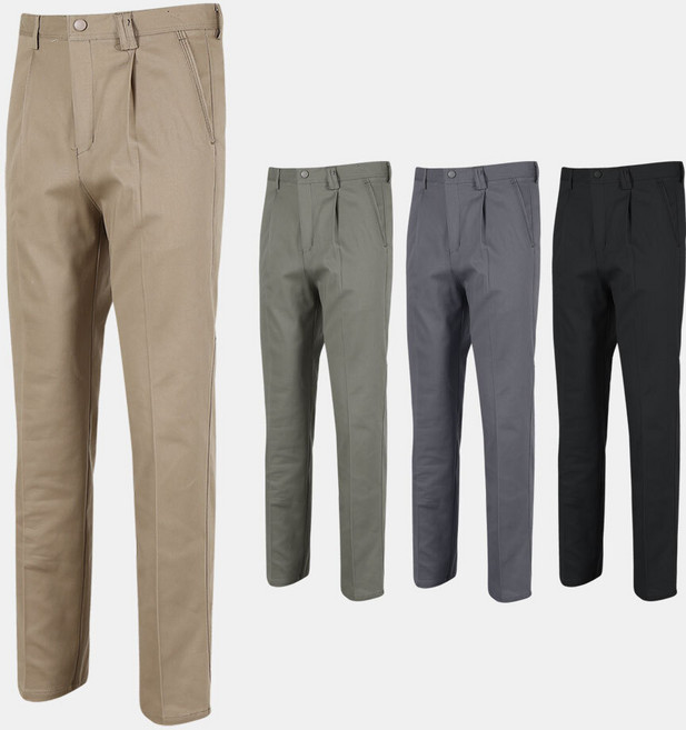 남성 여름 원턱 밑위 긴 스판 면바지 TSP1 아빠옷