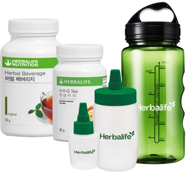 허벌라이프 허벌티+엔알지티+물병 600ml+파우더용기 300ml+티용기 50ml, 100g, 1세트 - 쿠팡
