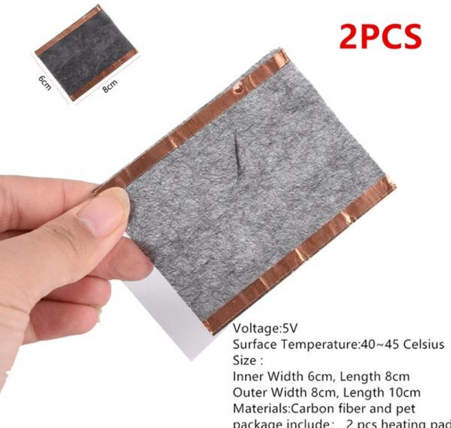 호환 조절식 USB 히팅 히터 패드 허리 복부 천 애완 동 쿠션 5V 2A, 02 A2, 1개