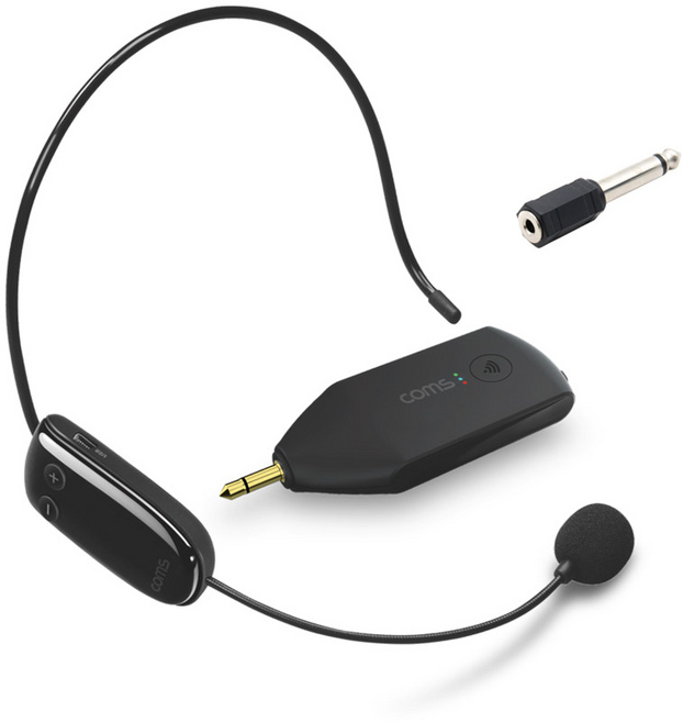WW910 Coms UHF 무선 헤드셋 마이크 수신기 세트 스피커 앰프 연결