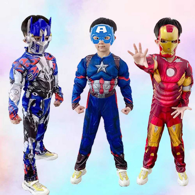 ON루트 아이언맨슈트 마블 캐릭터 의상 코스프레, 1개, 캡틴아메리카 풀세트+발사기XS