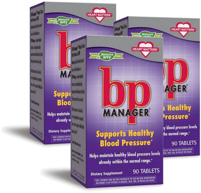 네이처스웨이 블러드 프레셔 매니저 Nature's Way BP Manager, 3개, 90정 - 쿠팡