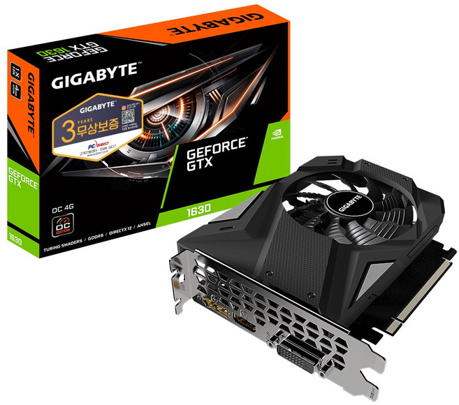 GIGABYTE 지포스 GTX 1630 UD2 OC D6 4GB 피씨디렉트