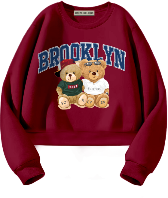 몰토벨리노 SF 베스트프렌드 세미오버핏 크롭 맨투맨