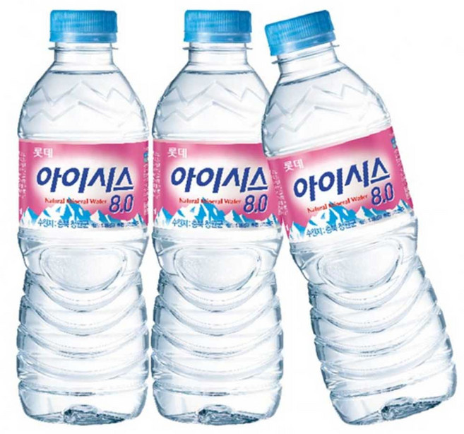 아이시스 생수 {랜덤출고 유라벨/무라벨} 500ml 20개 2세트 (40개) 천연암반수, 40개