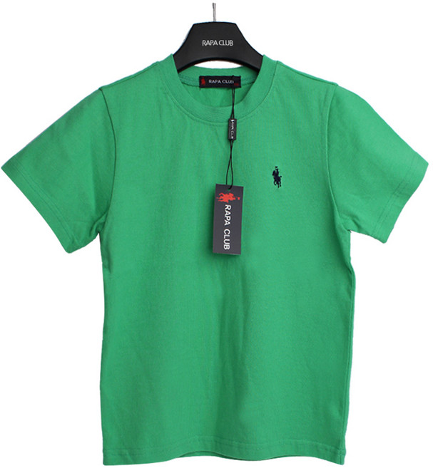 라파클럽 20수 아동 라운드 반팔 무지 어린이 티셔츠