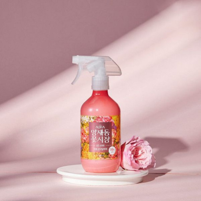아우라 퍼퓸 섬유탈취제 꽃집 생화향 양재동꽃시장 490ml x 2개 .
