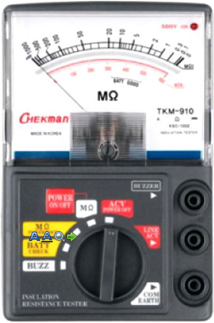 첵맨 아날로그 절연저항계 TKM-910, 1개