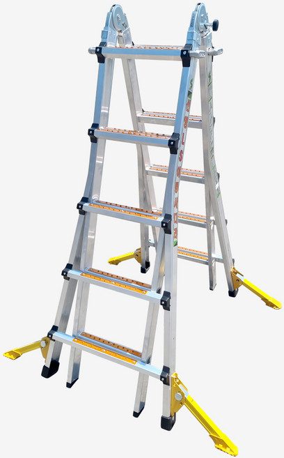 더 안전한 사다리 5단 논슬립 안전발판형 (HSN-L4013) 미니아웃트리거 미끄럼방지바, 1개