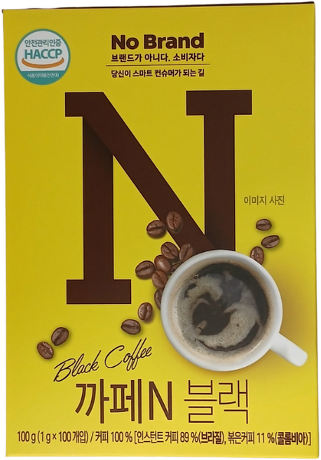 노브랜드 카페N블랙, 100g, 100개입, 6개