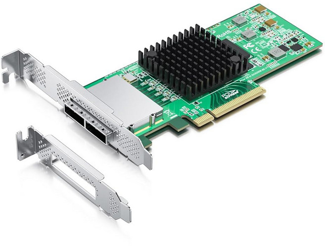 PCIe 3.0 x 8 12G 외장 SAS/SATA HBA RAID 컨트롤러 카드 Broadcom 3008 칩 LSI 9300-8E Mini SAS HD(SFF-8644), SAS 9200-8E