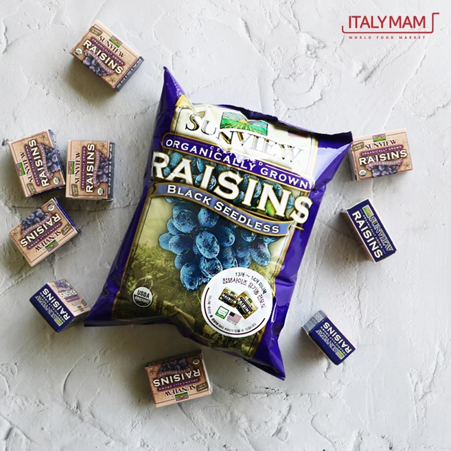 썬뷰 유기농 건포도 스낵팩 198g(14.14gx14개입) - 쿠팡