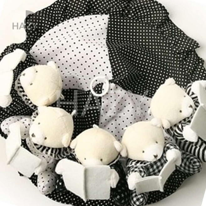 헤이지 책읽는 곰돌이 흑백모빌 신생아흑백모빌, 1개