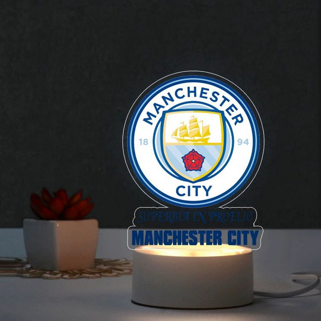프리미어리그 축구팀 팬 조명 인테리어 굿즈 축구더쿠, 맨체스터 시티 】