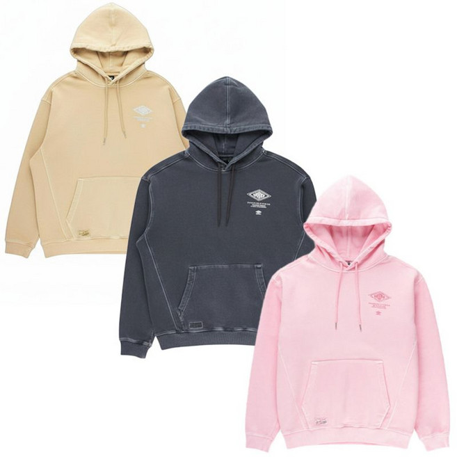 엄브로 웨이파인더 가먼트다잉 워싱 후드 티셔츠 UQ121CHD11