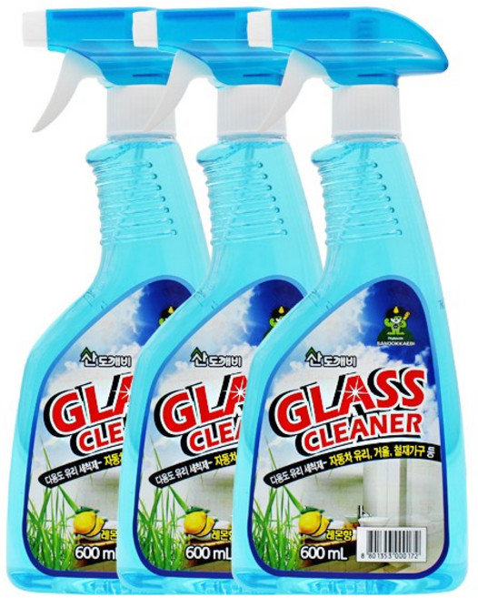 산도깨비 유리세정제 600ml 3개