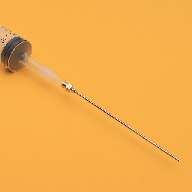 주사기 스텐 장바늘 소분 본드 주입, - 철제장바늘, 1개