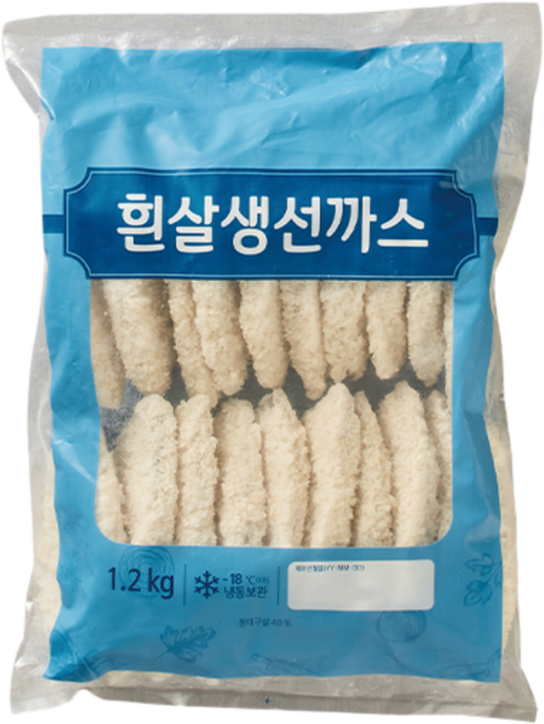천일식품 흰살 생선까스 1.2kg, 2개