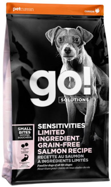 GO 고사료 LID 강아지 사료 독 연어 스몰바이트 작은알 2.72kg, 1개