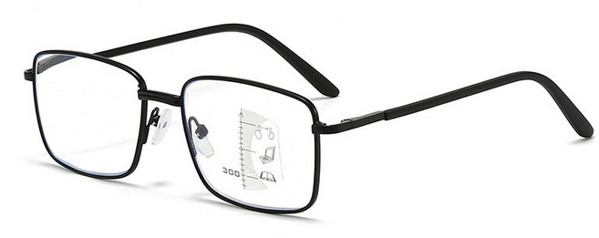 【維新光學】UV400 全框濾藍光多焦點彈簧腳老花眼鏡