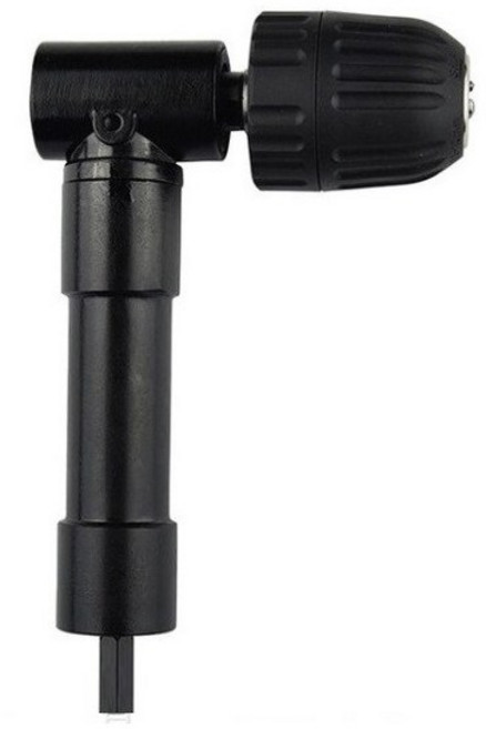 코너 드릴척 아답터 코너드라이버 90도 연장 드릴비트 육각, 블랙, 1개