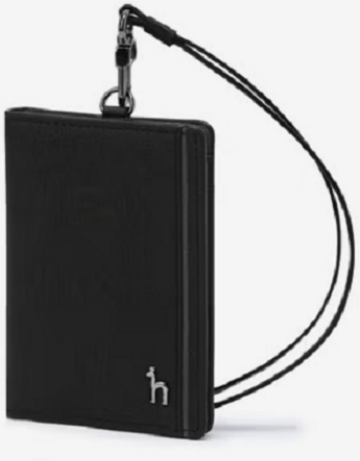 헤지스 시크한 라인배색 소가죽 카드홀더 (선물포장)