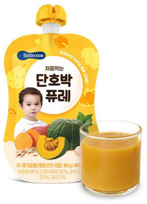 베베쿡 처음먹는 퓨레 80g, 단호박, 1개