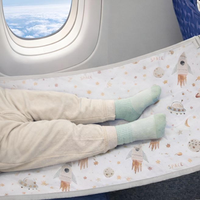 벨라마마 비행기침대 기내용 기차 해먹 발걸이, 1개, 화이트