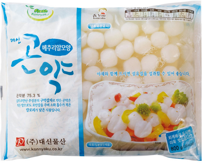 메추리알모양 800g x 10개 100g 15Kcal 조림 팥죽 새알심 화채 곤약