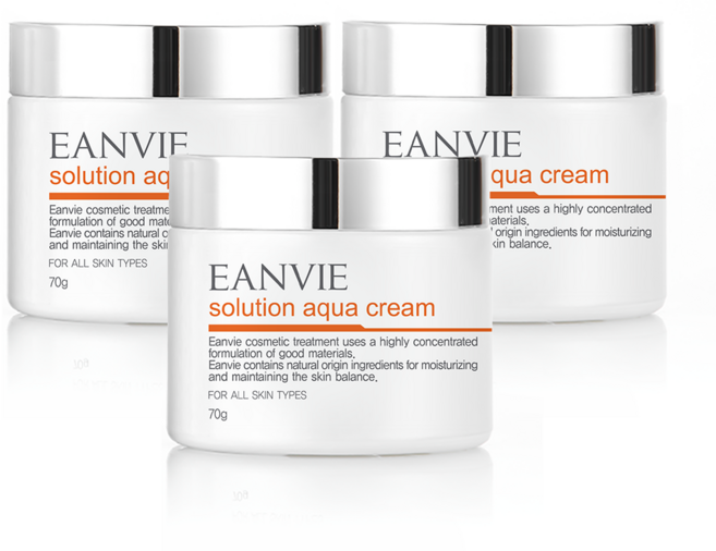 EANVIE 엔비 솔루션 아쿠아 크림 수분크림, 70g, 3개