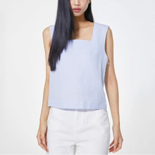 [미쏘] 백 포인트 블라우스 (MIWBND726B-T)