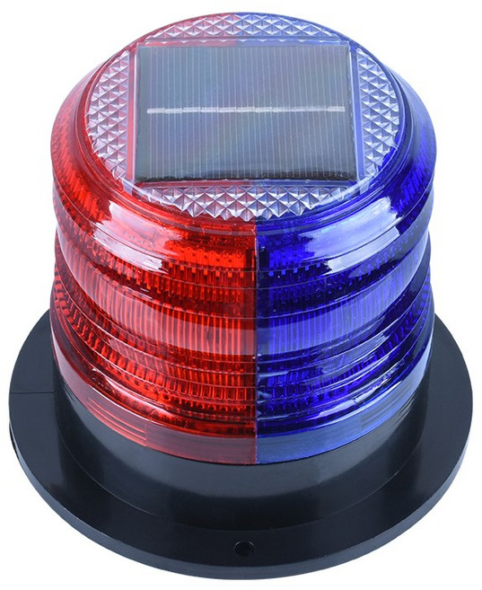 LED 정박등 항해등 요트 야간항해장비 선박 라이트, 1개, B. 레드블루 태양광 충전식 자석형
