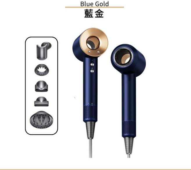 D森 吹風機 負離子恆溫護髮, 【藍金】送五風嘴+台灣原廠保固