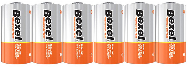 벡셀 D형알카라인건전지 6알(벌크형), 2개입, 3개