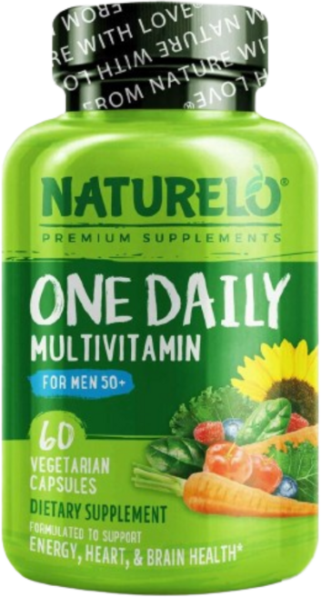 [Naturelo] 원 데일리 멀티비타민 포 맨 50+ 60 베지캡슐, 1개, 60정