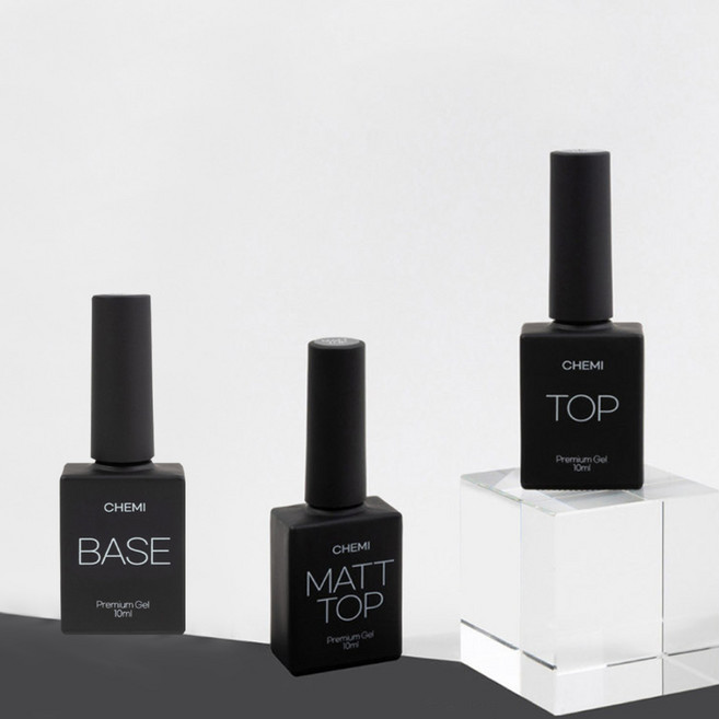 케미젤 네일아트 케미젤 프리미엄 베이직 젤 라인 3종, 케미매트탑젤, 1개, 10ml