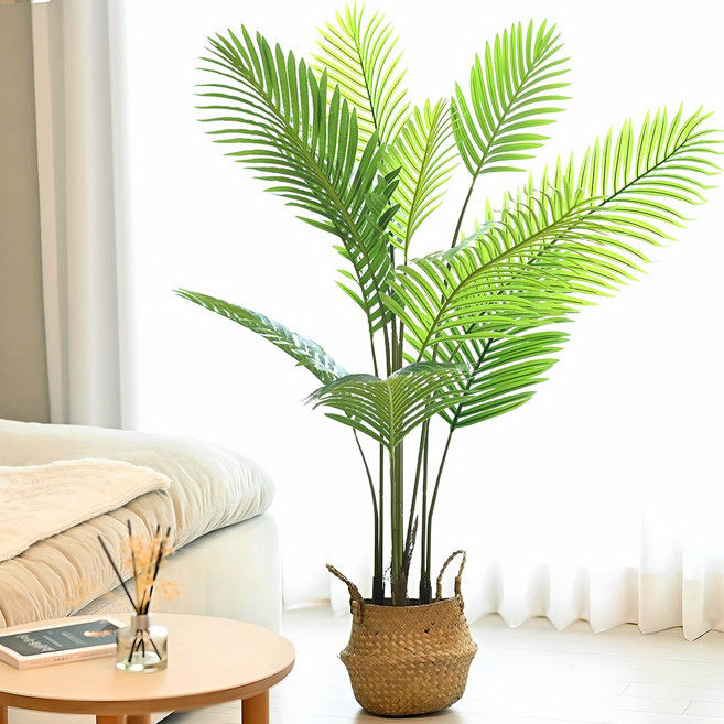 아르띠콜로 아레카야자 조화 나무+해초 바구니 세트, 160cm, 1개, 160cm