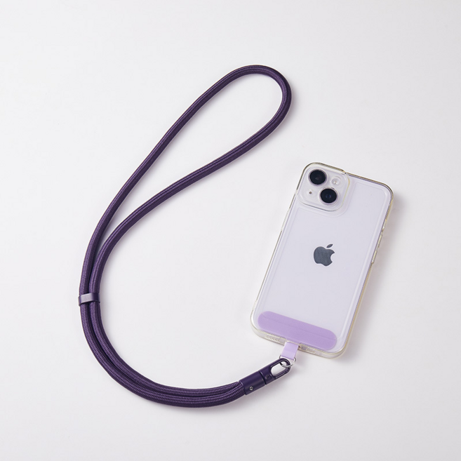 생활연구소 핸드폰 목걸이 스트랩 도난 방지 M, 1개, 퍼플